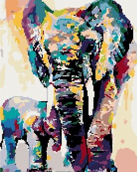 Dijamantno slikanje Zuty Slikani slonovi - 3
