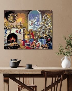 Pintura de diamantes Zuty Chimenea y árbol de Navidad con regalos. Pintura de diamantes - 2