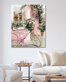 Diamantové maľovanie Zuty Kvetinový bicykel - 2