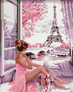 Pittura diamante Zuty Vista della Torre Eiffel - 3