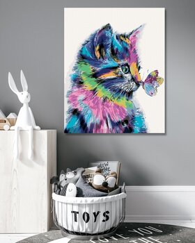 Диамантено рисуване Zuty Коте с папийонка - 2