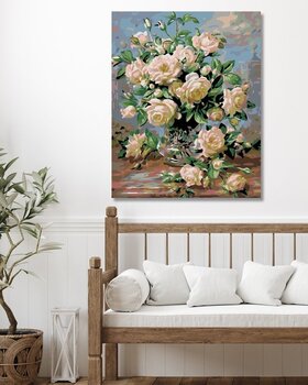 Timanttimaalaus Zuty valkoinen ruusu - 2