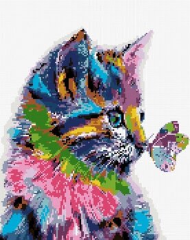 Diamantové maľovanie Zuty Mačička s motýlikom - 3