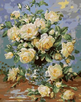 Peinture au diamant Zuty rose blanche - 3