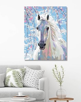 Diamantové maľovanie Zuty Biely kôň - 2