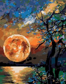 Диамантено рисуване Zuty Рисувана луна - 3