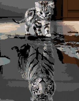 Diamantmålning Zuty Kitty eller tiger - 3