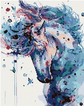 Malowanie diamentami Zuty Streszczenie Koń Ciemnoniebieski - 3