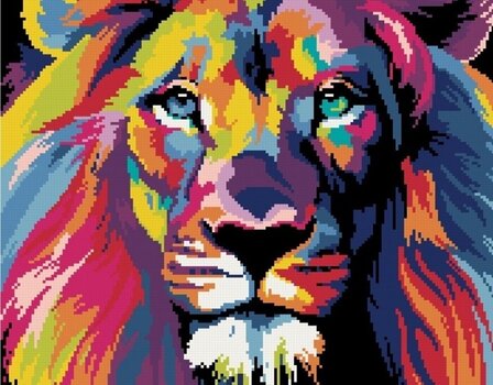 Ζωγραφική με διαμάντια Zuty Χρωματιστό Lion II - 3