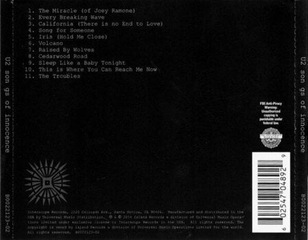 Hudební CD U2 - Songs Of Innocence (CD) - 3