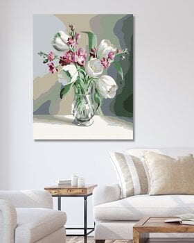 Diamant schilderij Zuty White Tulips - 2
