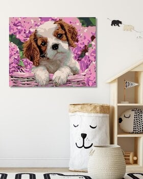 Diamant schilderij Zuty Puppy And Hydrangea - 2