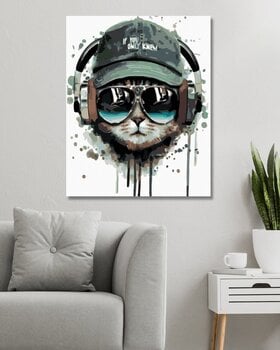 Диамантено рисуване Zuty Котка със слушалки - 2