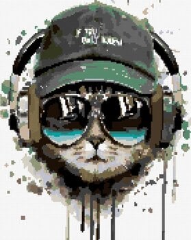 Диамантено рисуване Zuty Котка със слушалки - 3