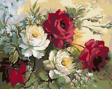 Diamant schilderij Zuty Boeket geschilderde rozen - 3
