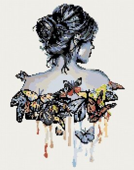 Диамантено рисуване Zuty Жена пеперуда - 3