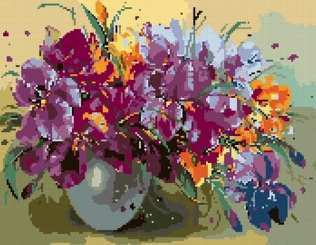 Диамантено рисуване Zuty Ириси във ваза - 3