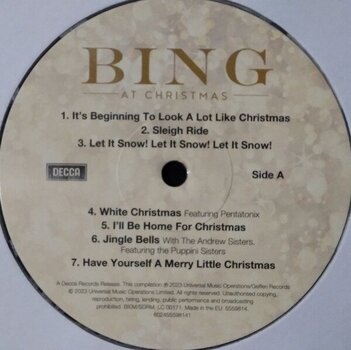 Грамофонна плоча Bing Crosby - Bing At Christmas (Limited Edition) (Reissue) (Clear & Silver Splattter) (LP) - 2