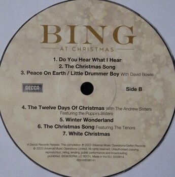 Vinyl Record Bing Crosby - Bing At Christmas (Limited Edition) (Reissue) (Clear & Silver Splattter) (LP) - 3