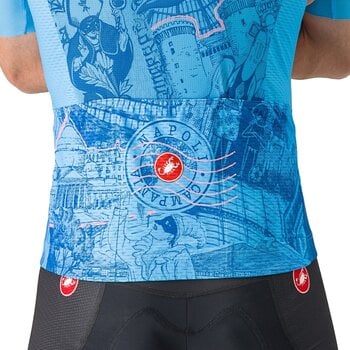 Odzież kolarska / koszulka Castelli Giro107 Napoli Golf Azzurro Napoli XL - 3