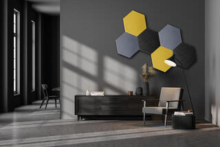 Absorpcijska pena Mega Acoustic HexaPET 7 cm Light Gray Absorpcijska pena - 7