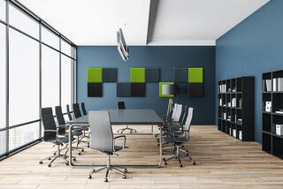 Absorbent foam panel Mega Acoustic SQPET GP25 Dark Red Absorbent foam panel - 5