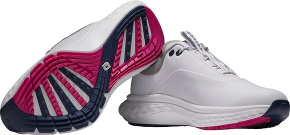 Heren golfschoenen Footjoy Quantum Mens Golf Shoes White/Blue/Pink 41 - 6