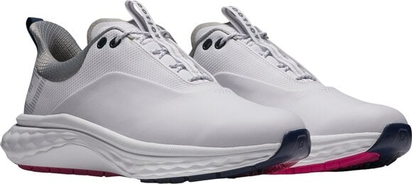 Chaussures de golf pour hommes Footjoy Quantum Mens Golf Shoes White/Blue/Pink 42,5 - 5