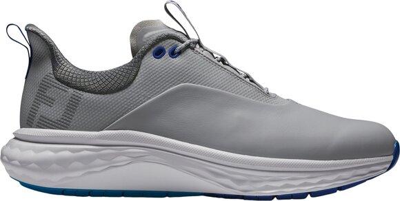 Chaussures de golf pour hommes Footjoy Quantum Mens Golf Shoes Grey/White/Blue 41 - 2