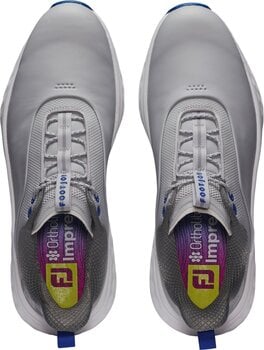 Férfi golfcipők Footjoy Quantum Mens Golf Shoes Grey/White/Blue 44,5 - 7