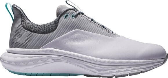 Chaussures de golf pour hommes Footjoy Quantum Mens Golf Shoes White/White/Grey 40,5 - 2