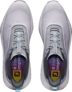 Chaussures de golf pour hommes Footjoy Quantum Mens Golf Shoes White/White/Grey 41 - 7