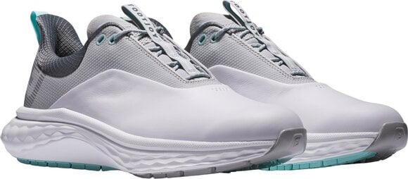 Scarpa da golf da uomo Footjoy Quantum Mens Golf Shoes White/White/Grey 43 - 5