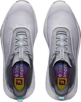 Heren golfschoenen Footjoy Quantum Mens Golf Shoes White/White/Grey 44 - 7