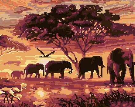 Диамантено рисуване Zuty Слонове - 3