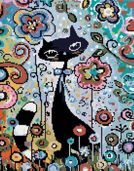 Diamant schilderij Zuty Cat In Flowers - 3