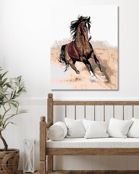 Ζωγραφική με διαμάντια Zuty Ζωγραφική με διαμάντια καφετί άλογο στην άμμο - 2
