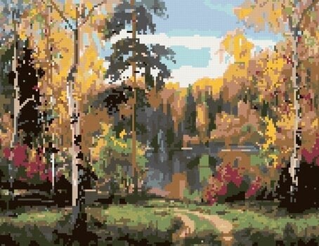 Диамантено рисуване Zuty Есенно езерце - 3