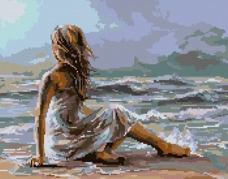 Malowanie diamentami Zuty Dziewczyna I Morze - 3