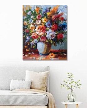 Диамантено рисуване Zuty Цветни цветя във ваза - 2