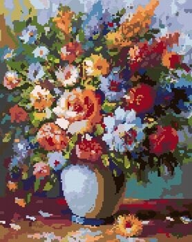 Peinture au diamant Zuty Fleurs colorées dans un vase - 3