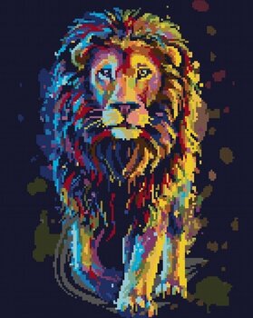 Диамантено рисуване Zuty Цветен портрет на лъв - 3