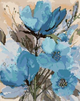 Gyémánt festés Zuty Kék virágok absztrakciója II - 3