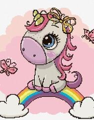 Malowanie diamentami Zuty Malowanie diamentami Mały Jednorożec I Tęcza - 2