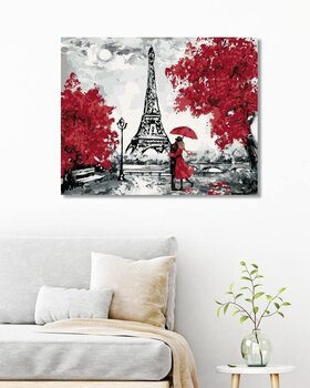 Diamantové maľovanie Zuty Paríž - Eiffelova veža - Bozk - 2