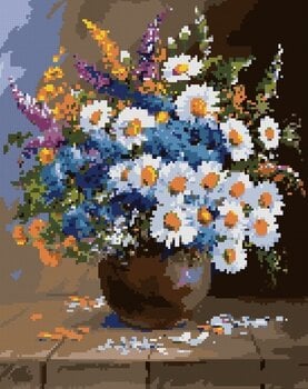 Ζωγραφική με διαμάντια Zuty Βάζο και λουλούδια νεκρής φύσης - 3