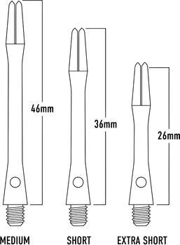 Dartsshafts Harrows Aluminium Aluminium Medium Medium Dartsshafts - 2