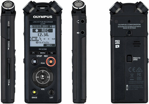 Gravador digital portátil Olympus LS-P4 Preto - 8