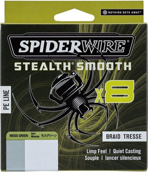 Lijn, koord SpiderWire Stealth® Smooth8 x8 PE Braid Moss Green 0,07 mm 6 kg-13 lbs 150 m Braid - 4