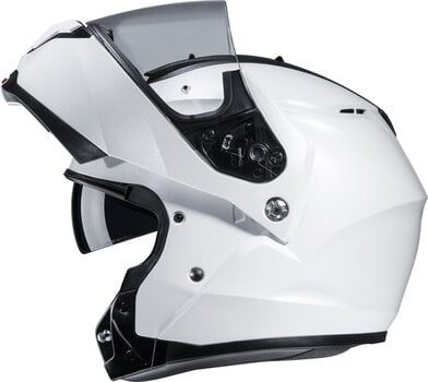 Helmet HJC C91N Solid Pearl White L Helmet - 4